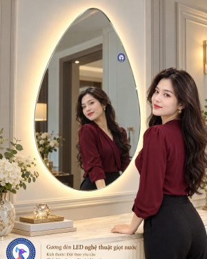 Gương đèn LED nghệ thuật giọt nước