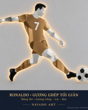 Gương nghệ thuật Ronaldo dáng sút bóng