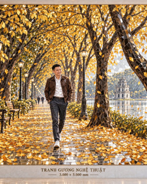 Tranh gương nghệ thuật Rừng Thu