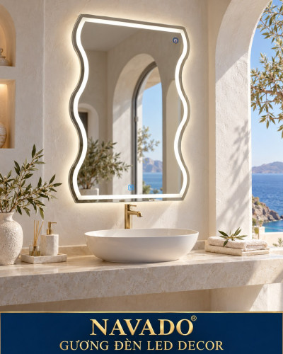 Gương đèn LED decor 60 × 100 cm