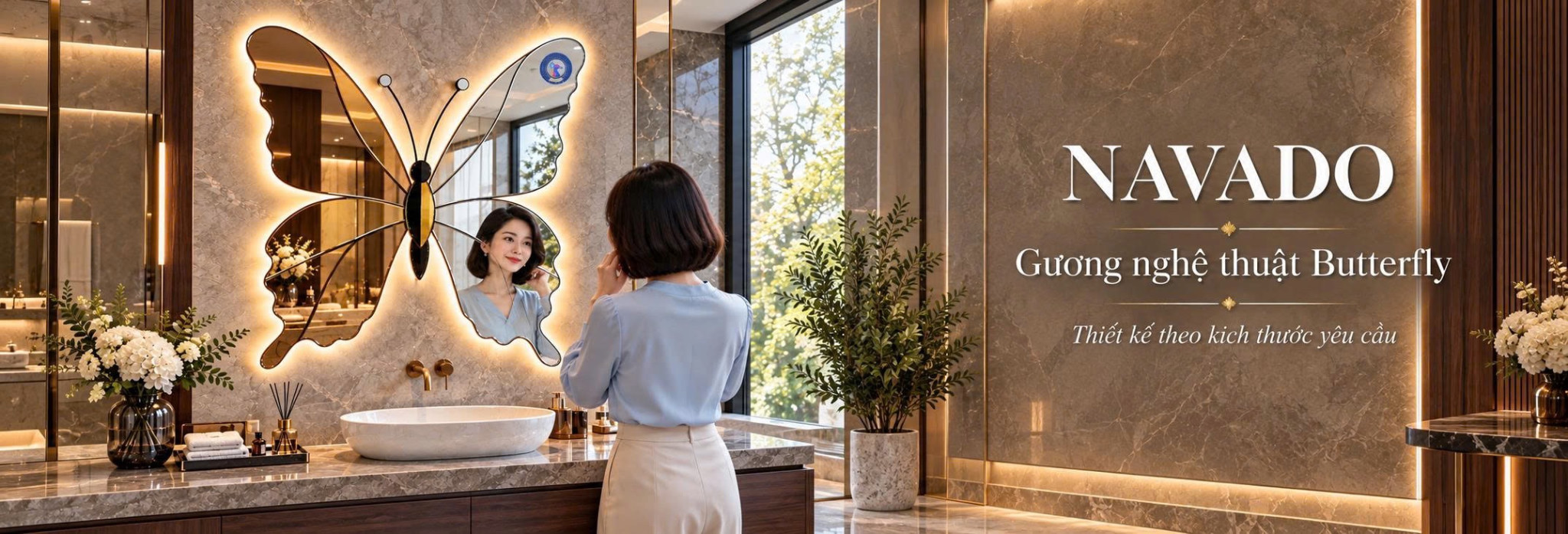 Gương nghệ thuật Butterfly