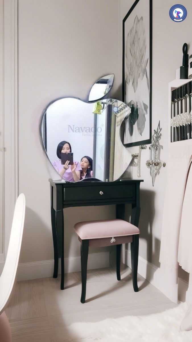 Gương phale decor nghệ thuật bàn trang điểm