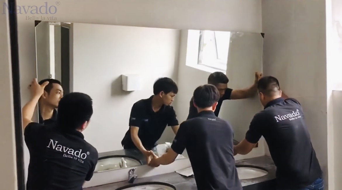 Lắp gương cho trụ sở văn phòng Viettel Quảng Ninh