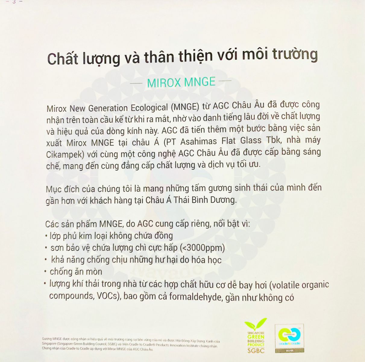 Gương navado tiêu chuẩn châu âu