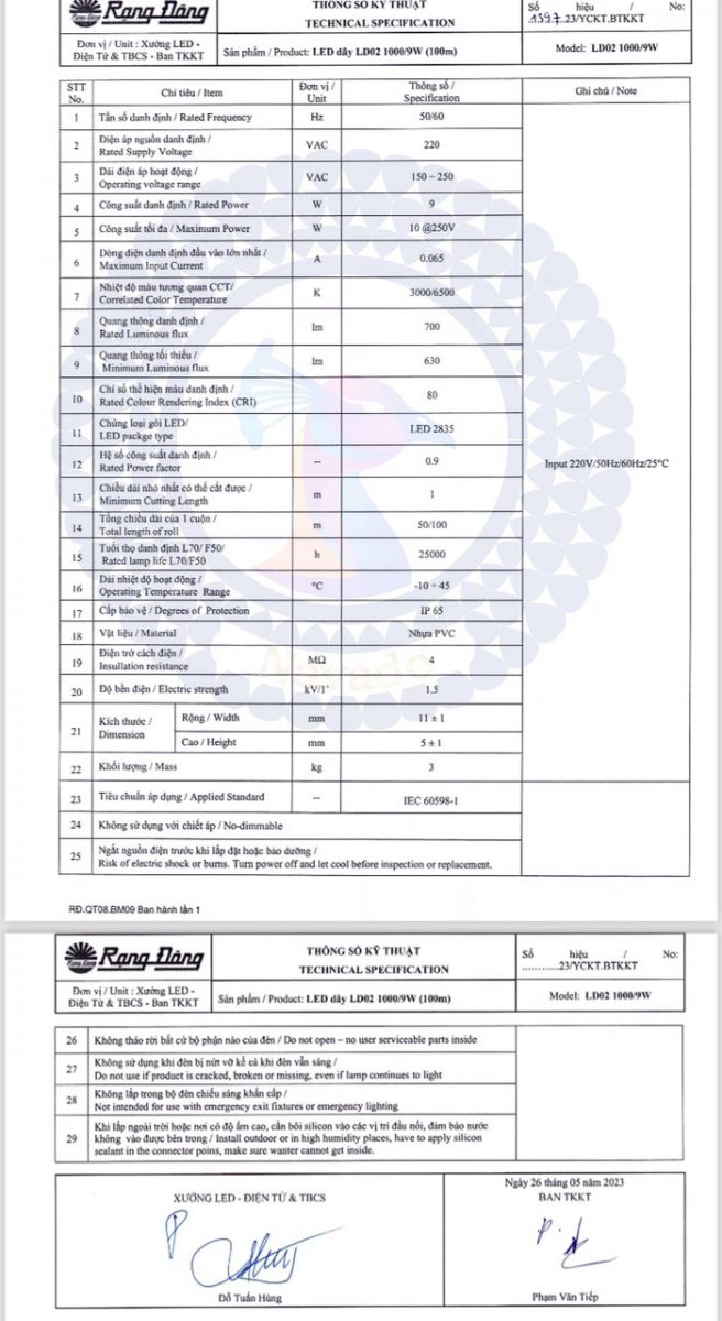 Tiêu chuẩn chất lượng led gương Navado rạng đông sản xuất