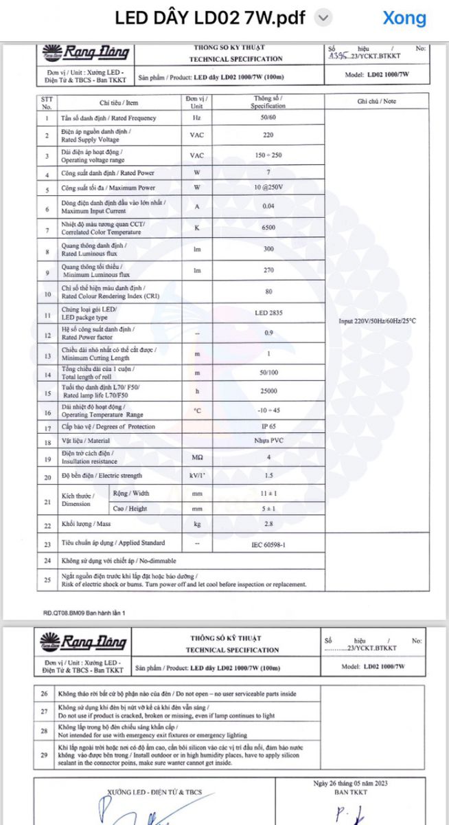 Tiêu chuẩn chất lượng led gương Navado rạng đông sản xuất