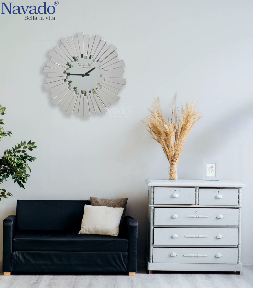 Đồng hồ nghệ thuật mài từ gương