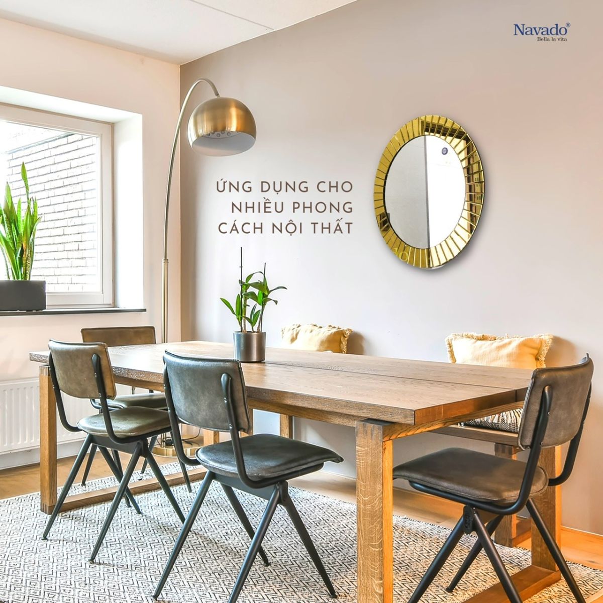 Mẫu gương trang trí decor The Sun