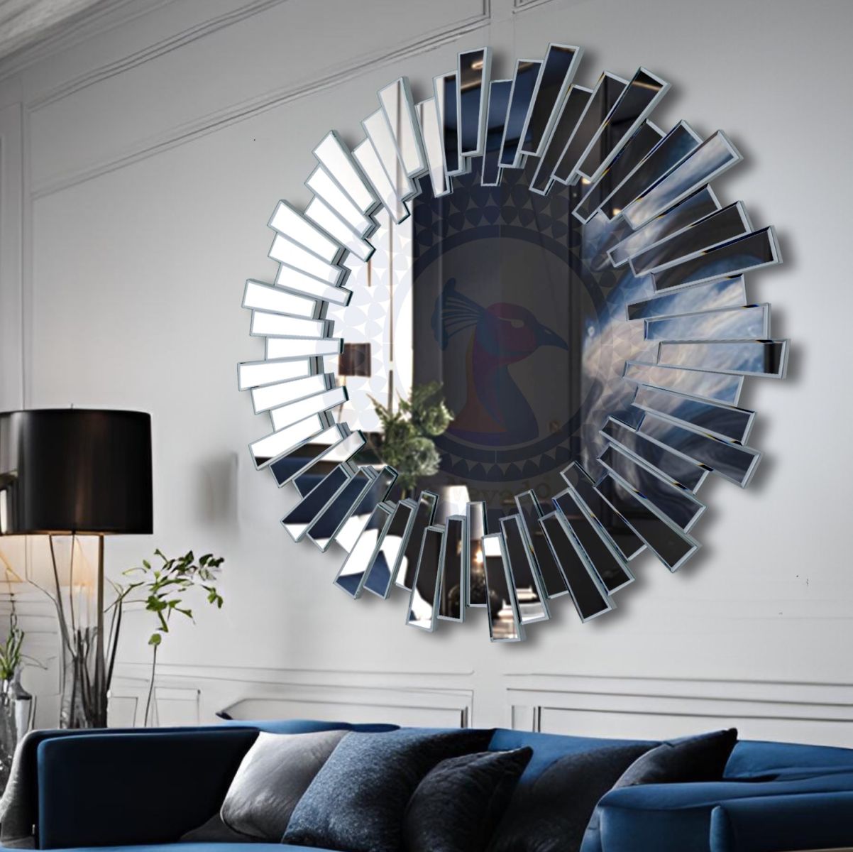 Gương treo tường trang trí phòng khách-02