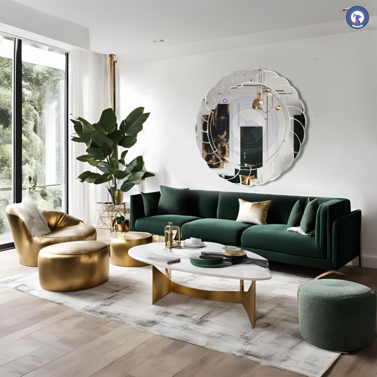 Gương trang trí nội thất phòng khách