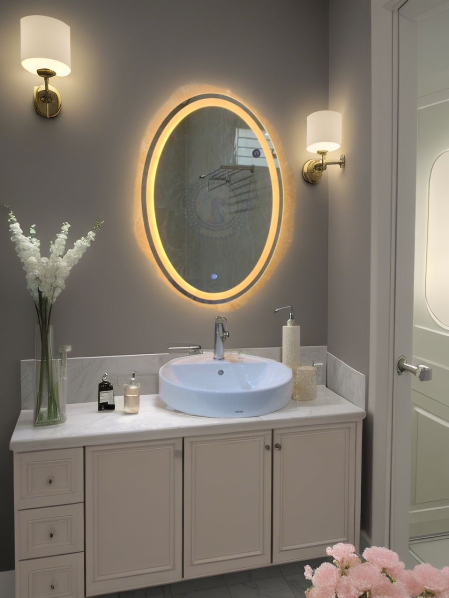 Gương led oval nhà tắm cao cấp