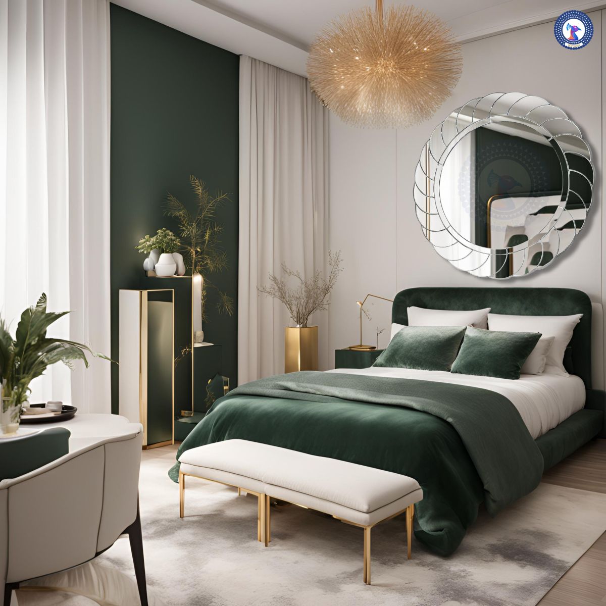 Gương trang trí treo tường phòng ngủ