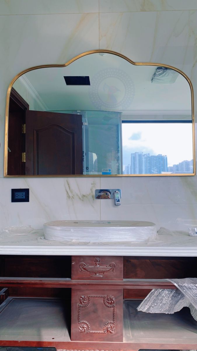 Gương phòng tắm khung inox