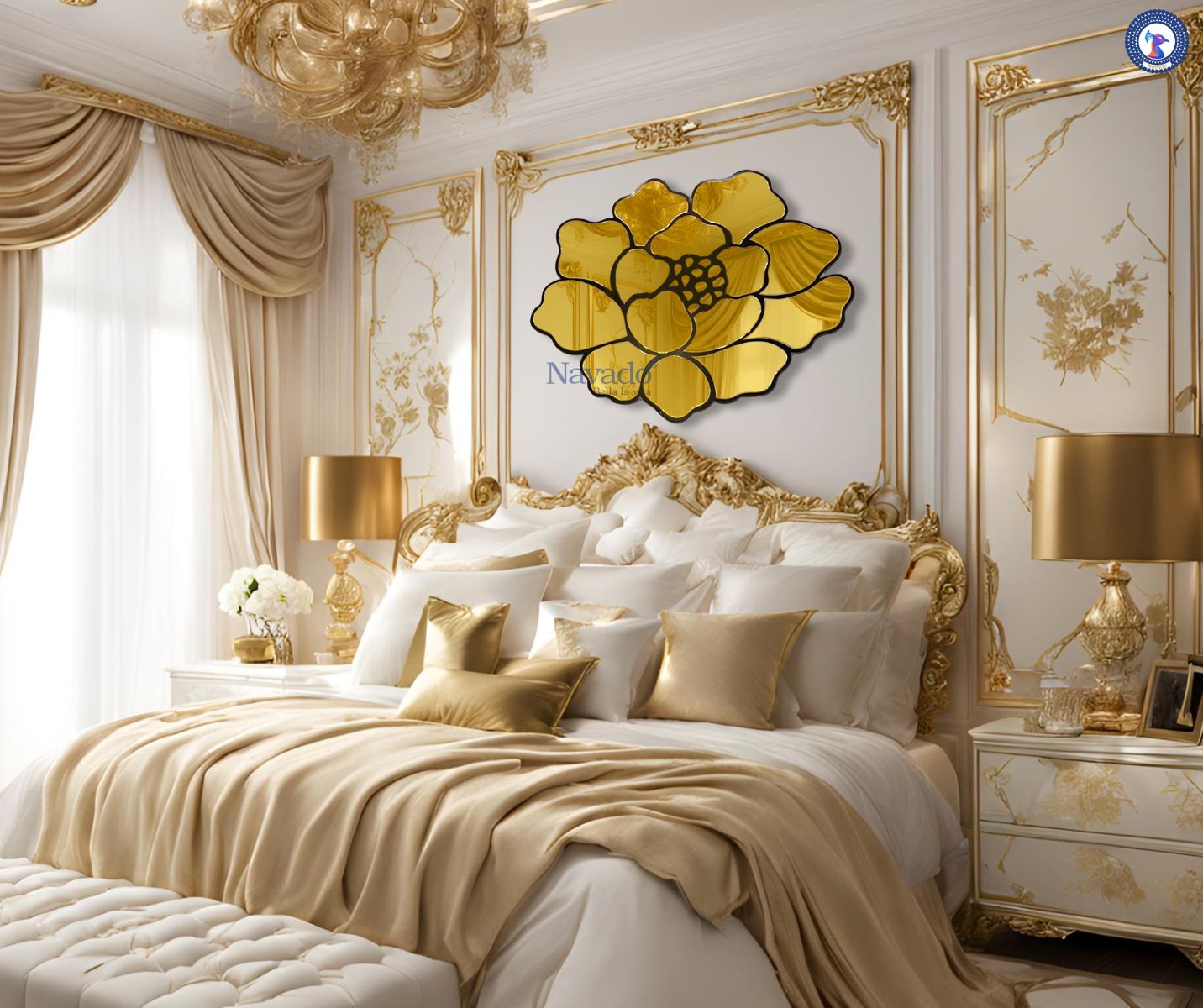 Gương nghệ thuật phòng ngủ