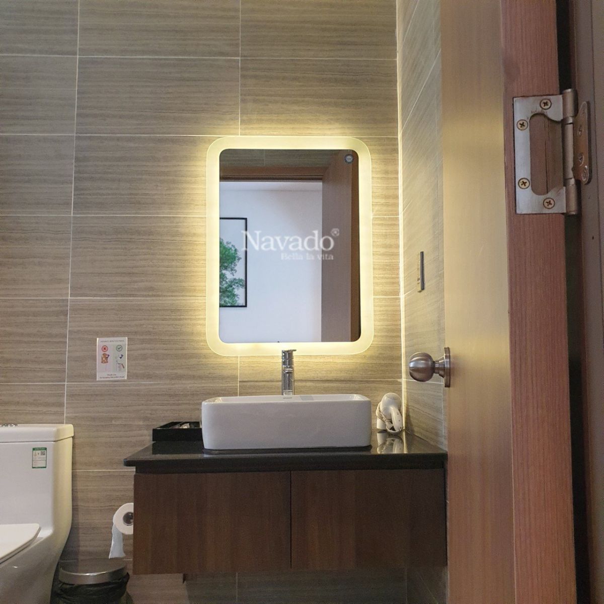 Gương đèn led thiết bị vệ sinh