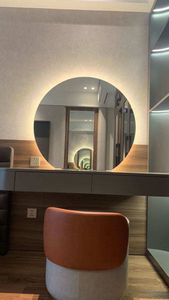 Gương trang điểm đèn led tròn