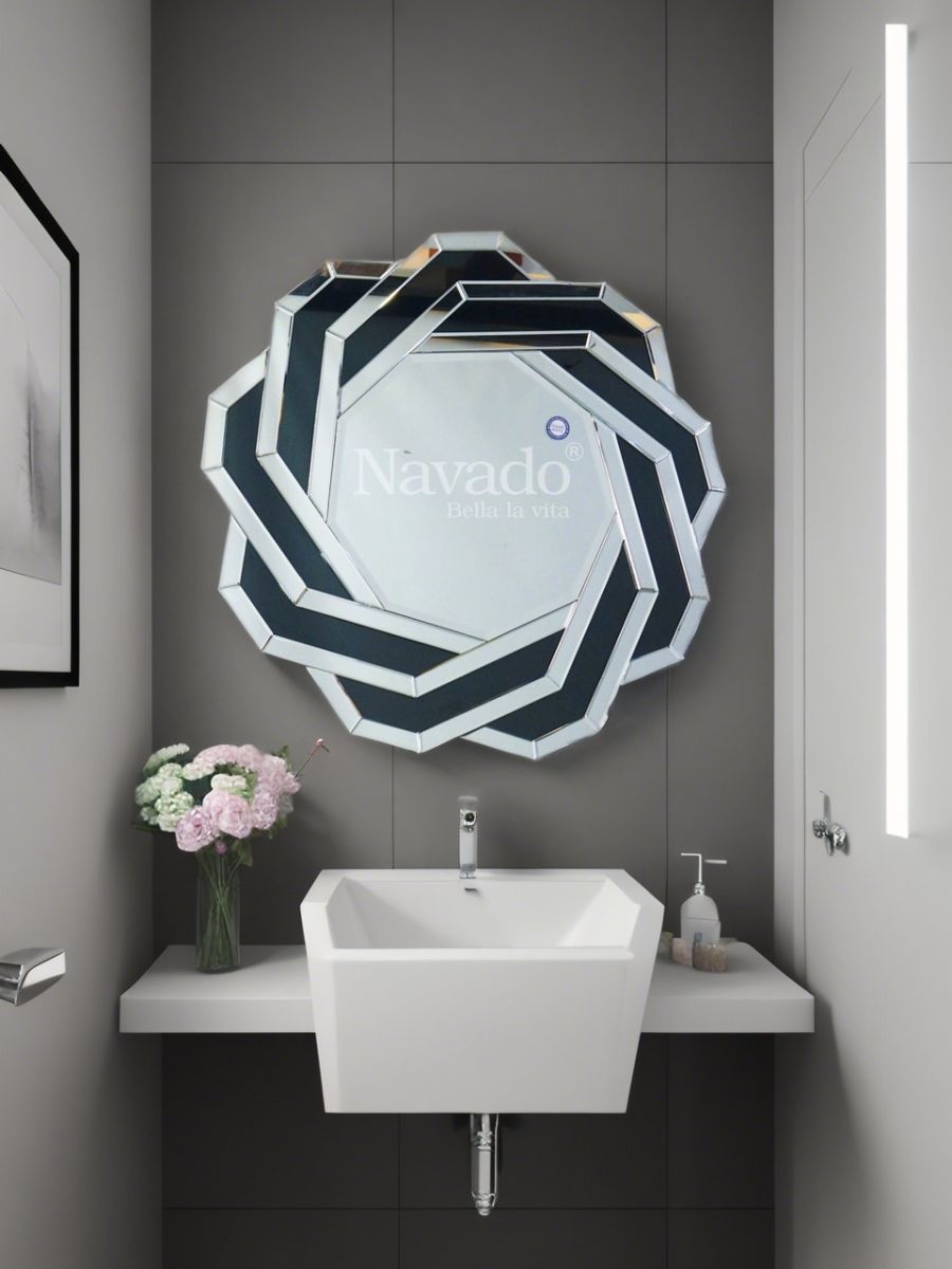 Mẫu gương nhà tắm nghệ thuật Spider