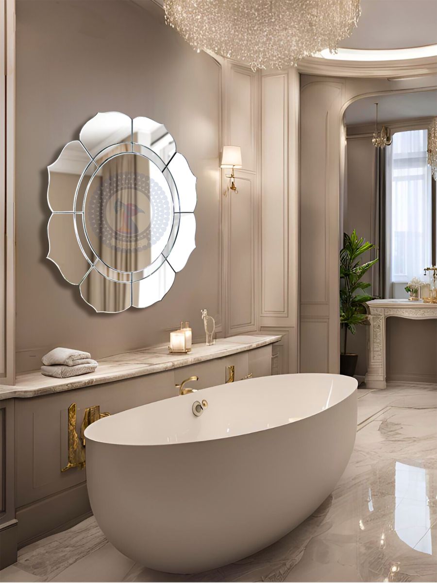 Nét đẹp gương nhà tắm nghệ thuật Hoa Sen