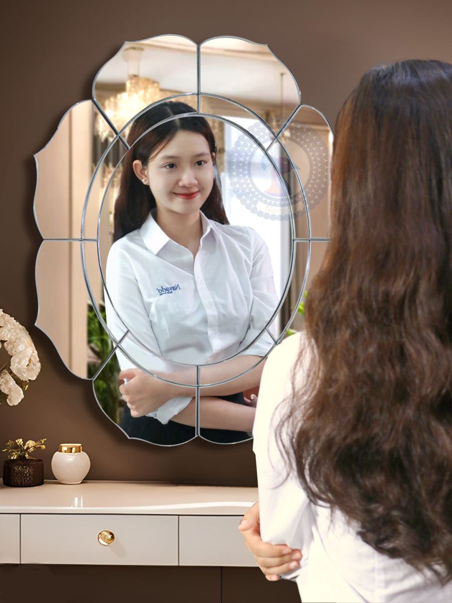Gương nhà tắm nghệ thuật Lotus