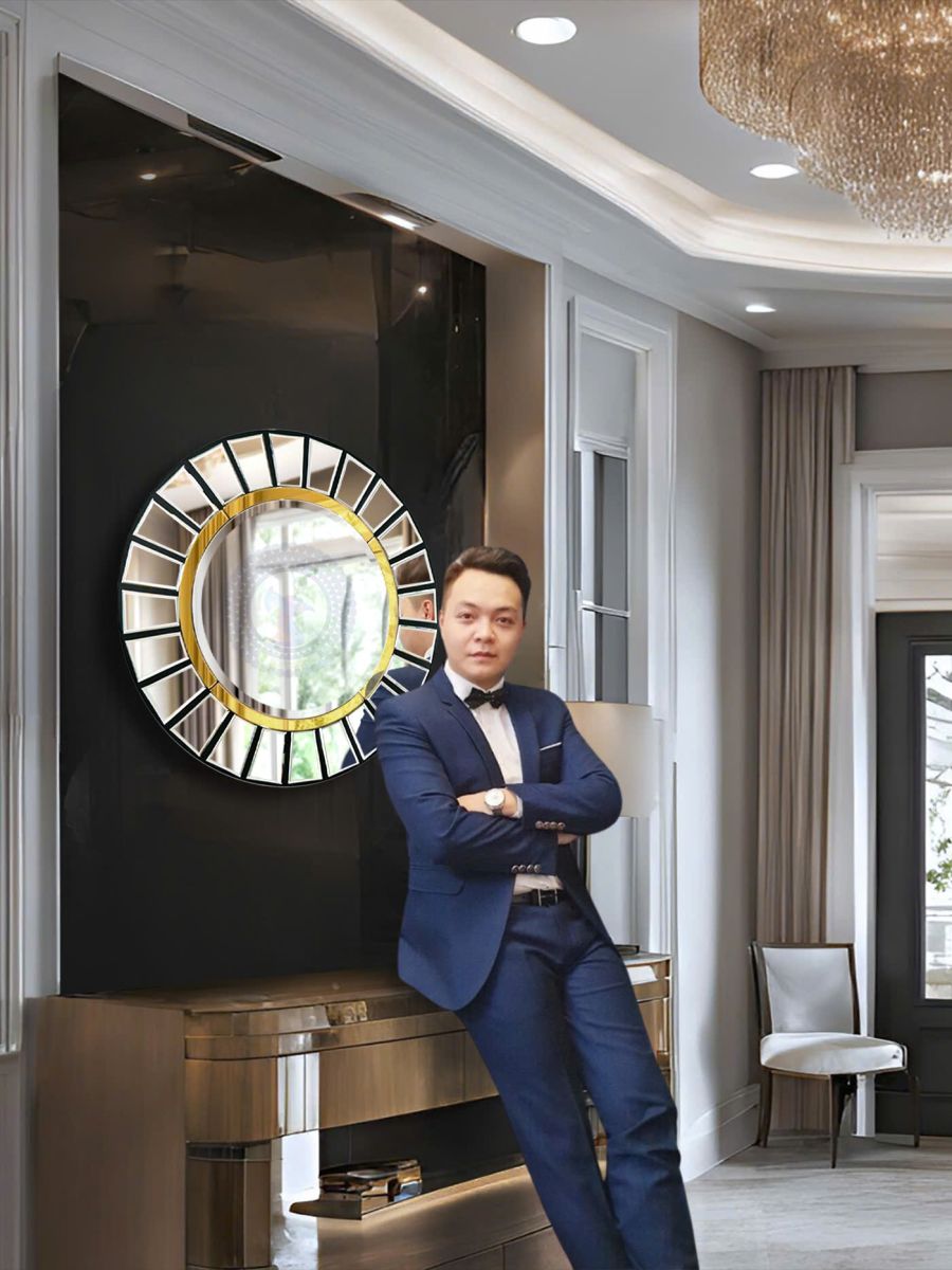 Gương trang trí độc đáo phòng khách