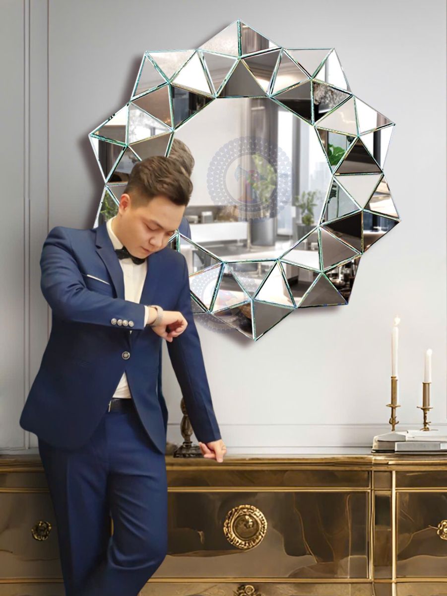 Gương trang trí decor phòng khách 