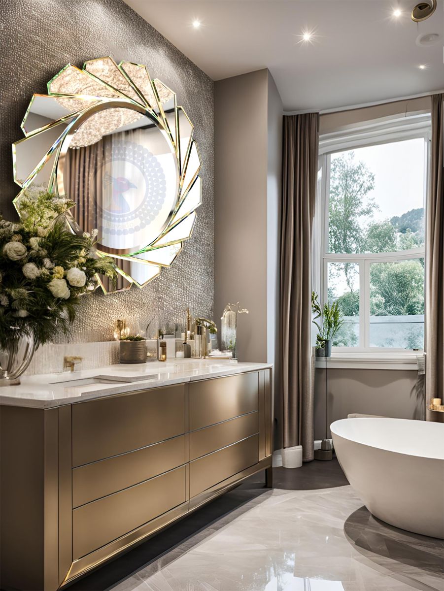 Gương trang trí tường phòng khách Diana