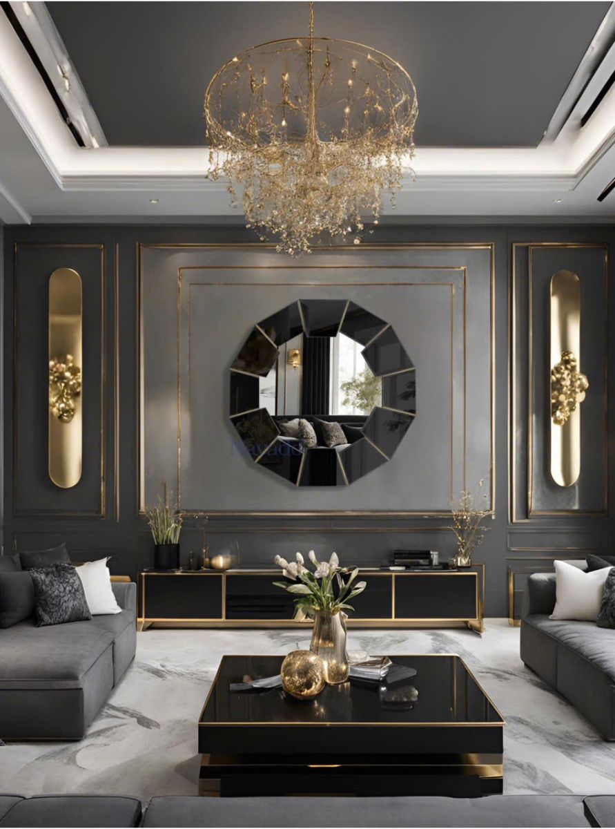 Gương decor trang trí phòng khách