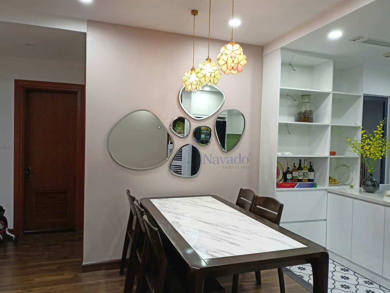 Gương decor trang trí bàn ăn