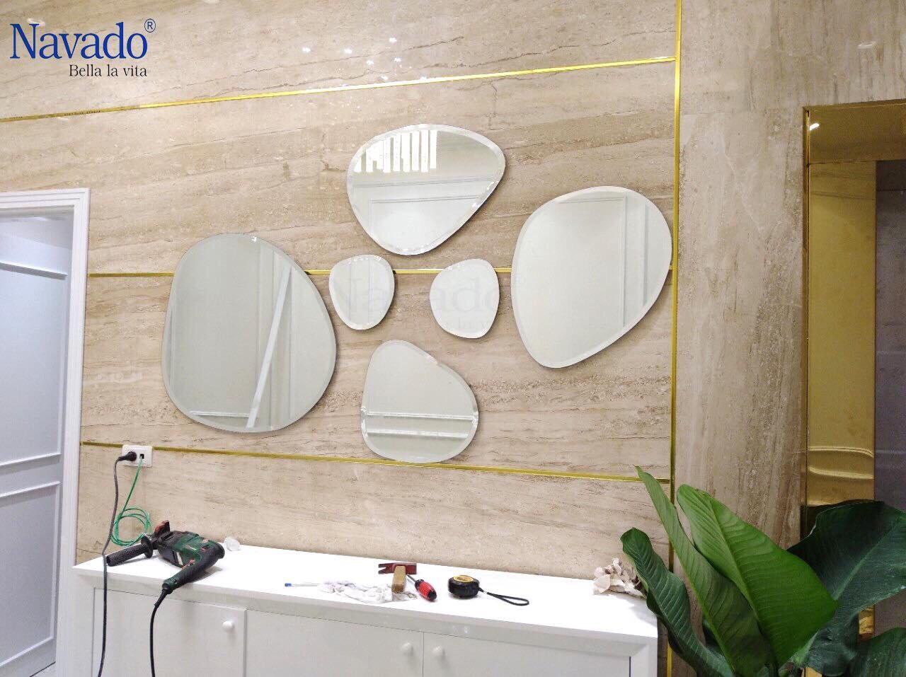 Gương ghép 6 mảnh cao cấp